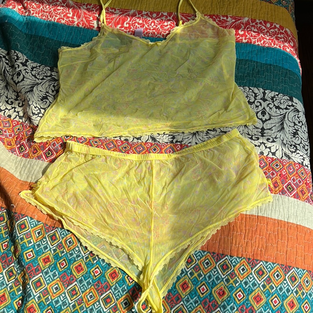 Fenty Savage Yellow Set. Size Large